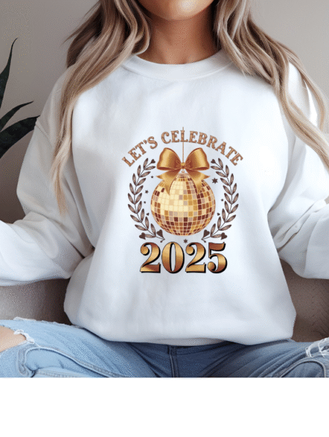 Let's Celebrate at 2025 Crewneck Sweatshirt – Unisex Heavy Blend, Comfortable and Durable for Every Occasion